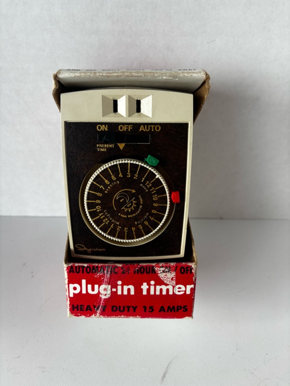 Vintage Ingram 24 Hour Plug-In Timer with Box